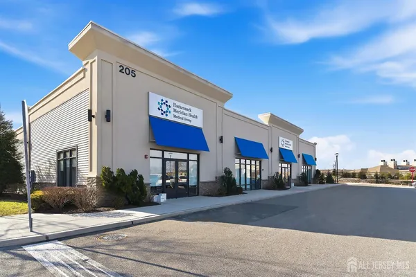 a view of a car park in front of building