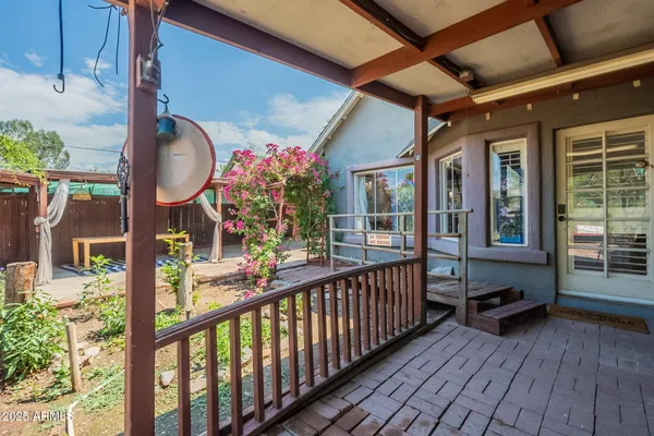 a view of a porch