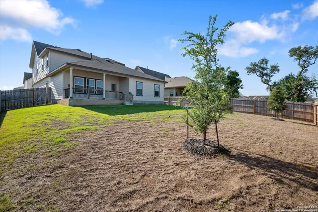 a house view with a garden space