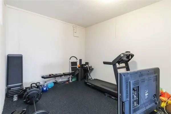 a room with gym equipment