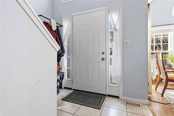 a view of an entryway with staircase
