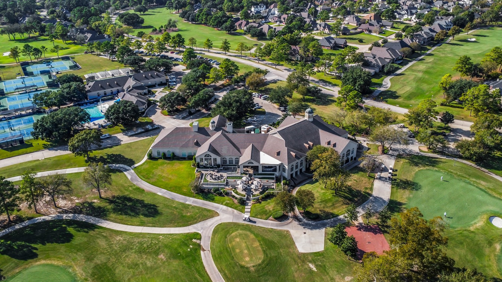3 West Shore Lane Montgomery, TX 77356 - Photo 17 of 50 an aerial view of residential house with outdoor space and swimming pool