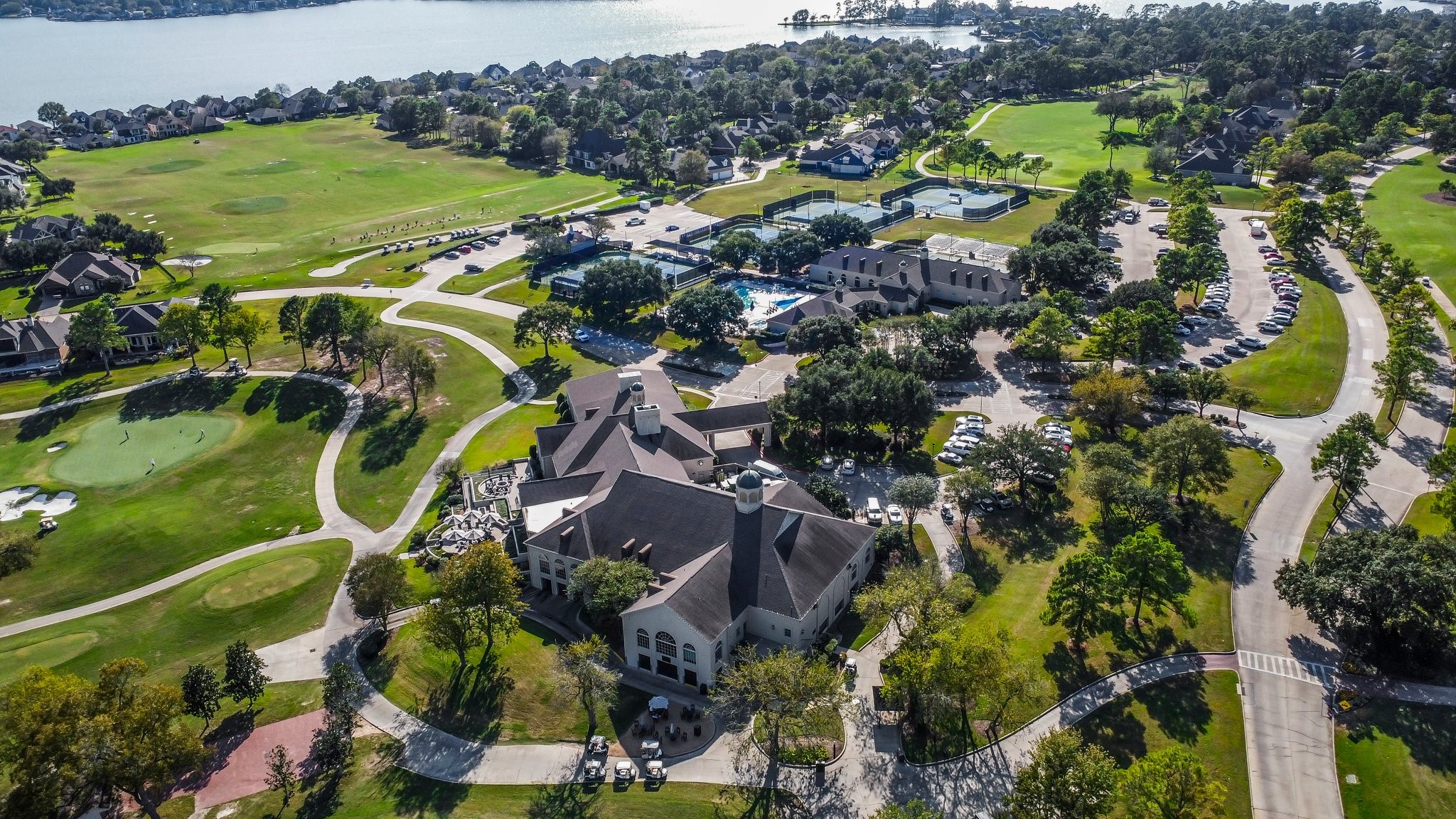 3 West Shore Lane Montgomery, TX 77356 - Photo 25 of 50 an aerial view of swimming pool patio and lake view