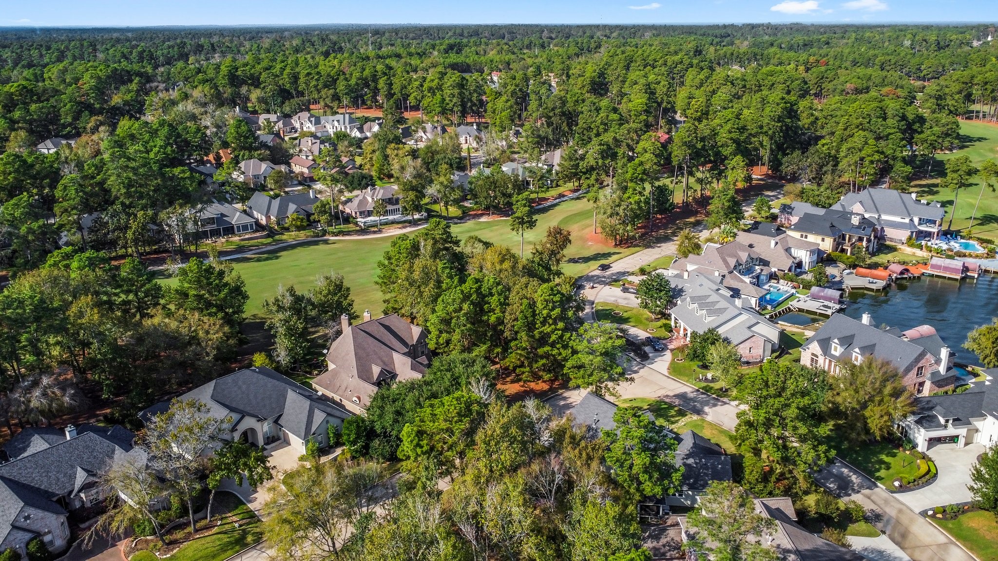 3 West Shore Lane Montgomery, TX 77356 - Photo 40 of 50 an aerial view of residential house with outdoor space and swimming pool