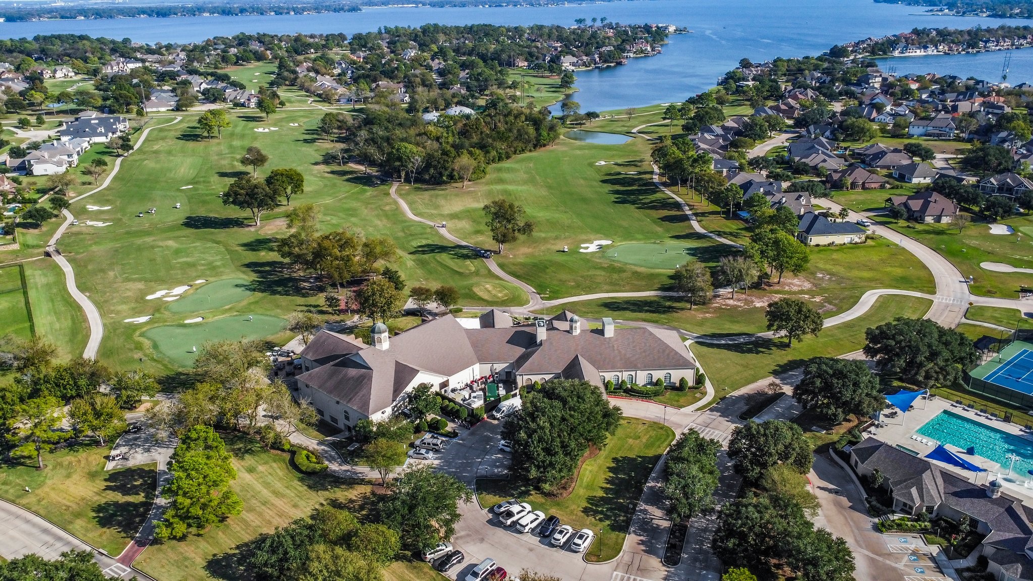 3 West Shore Lane Montgomery, TX 77356 - Photo 44 of 50 an aerial view of residential houses with outdoor space