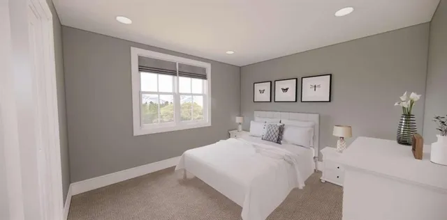 a view of a living room and bathroom