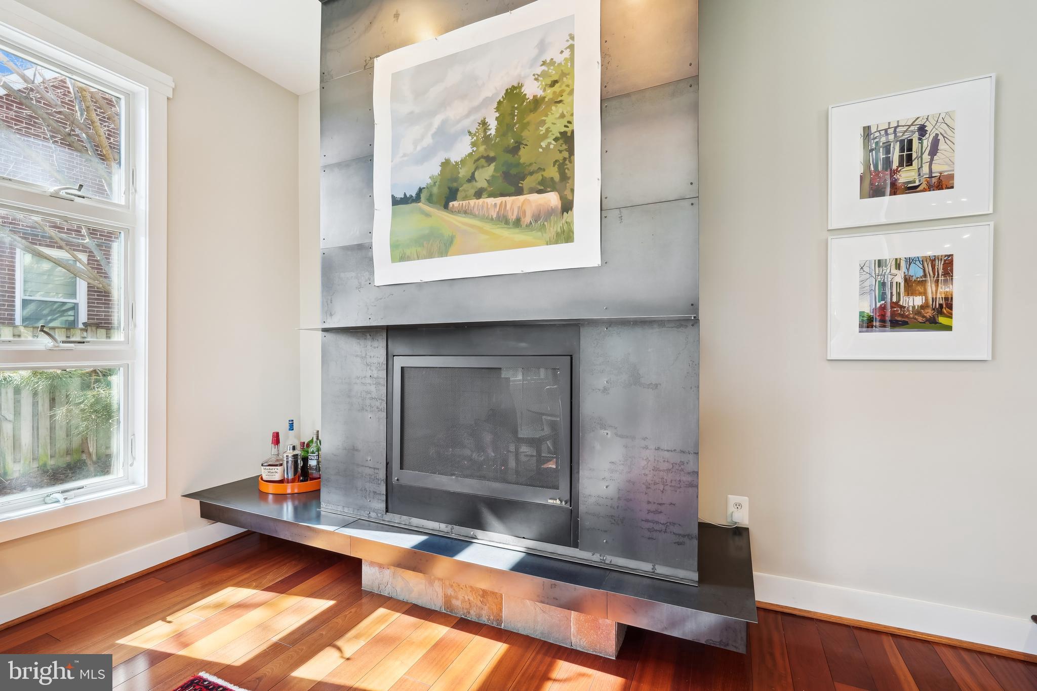 9411 Garwood Street Silver Spring, MD 20901 - Photo 17 of 90 Custom gas f/p with built-ins and steel finishes.