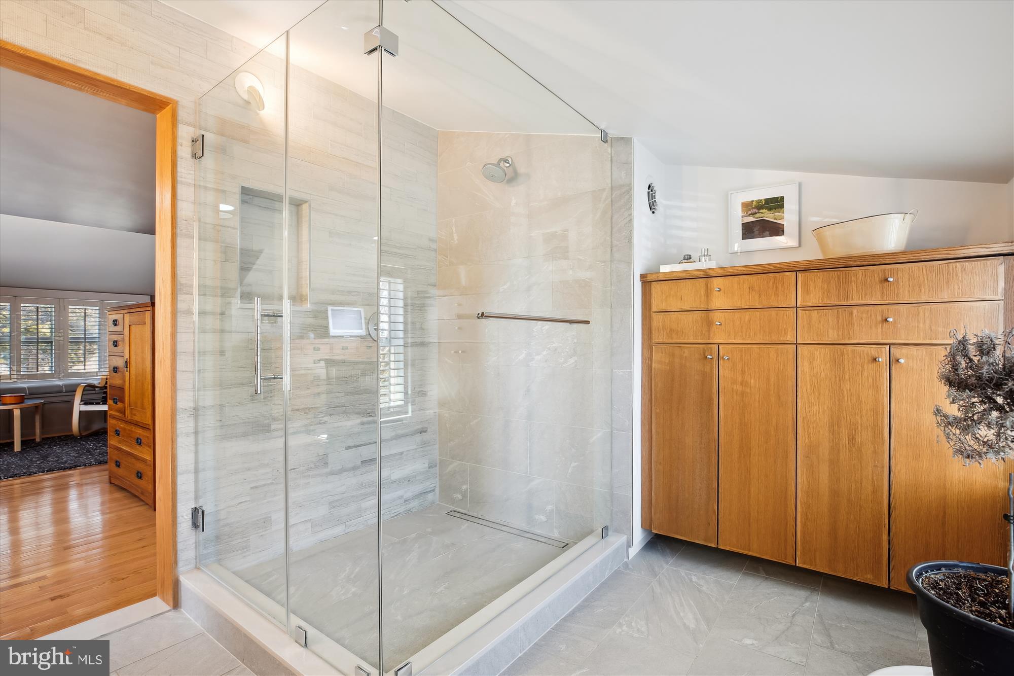 9411 Garwood Street Silver Spring, MD 20901 - Photo 35 of 90 Primary Bath w custom cabs and lighting.