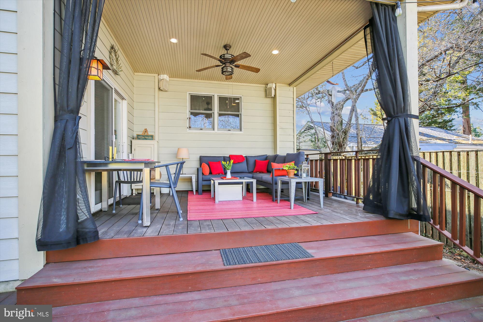 9411 Garwood Street Silver Spring, MD 20901 - Photo 56 of 90 Rear screened porch with wide steps to patio.