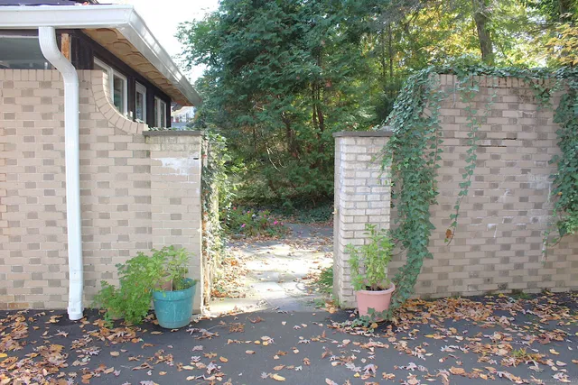 a view of a back yard of the house