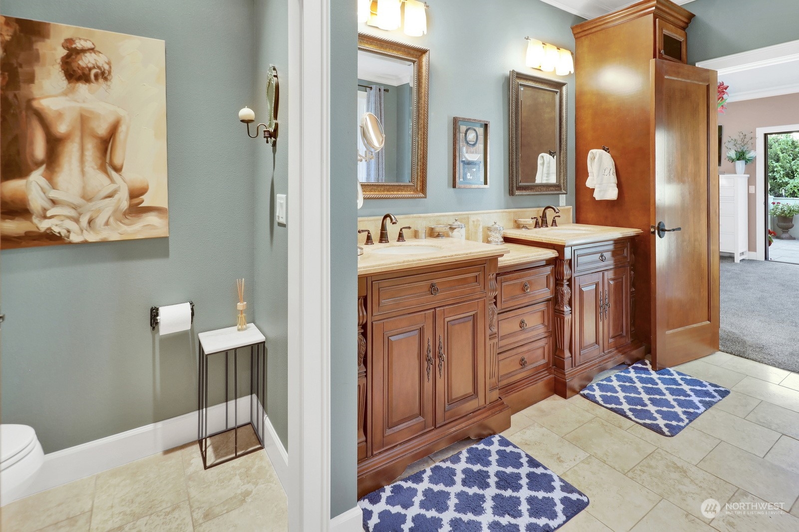 329 Bayside Road Bellingham, WA 98225 - Photo 21 of 40 a bathroom with a sink and a mirror
