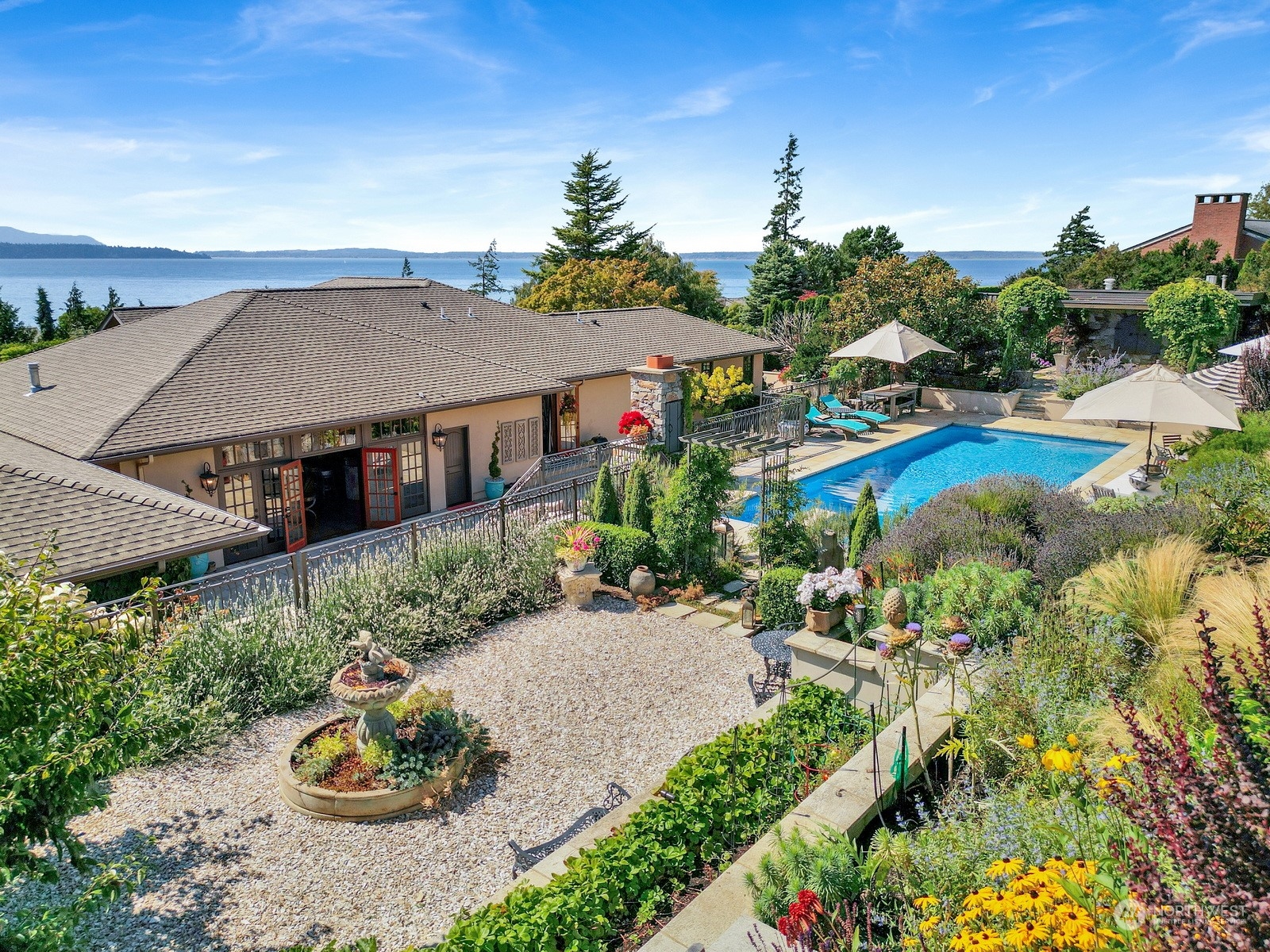 329 Bayside Road Bellingham, WA 98225 - Photo 6 of 40 an aerial view of a house with a garden