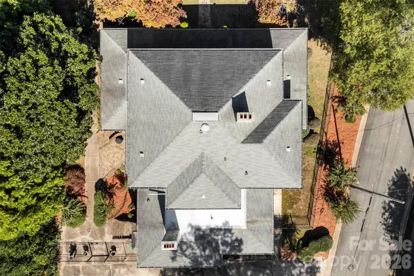 an aerial view of multiple house