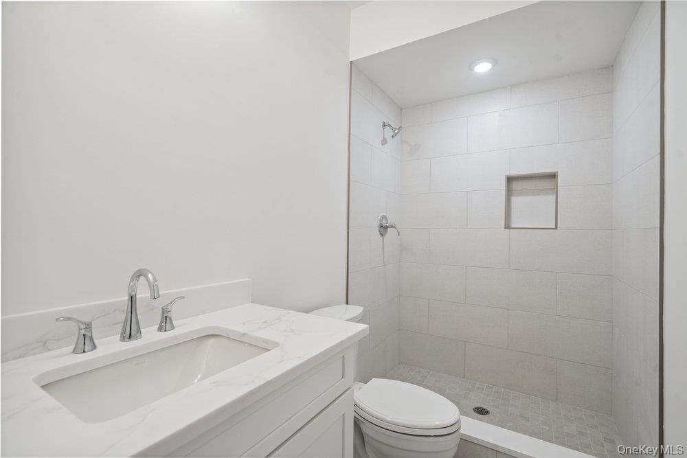 46 Plainview Road Woodbury, NY 11797 - Photo 40 of 46 a bathroom with a sink toilet and shower