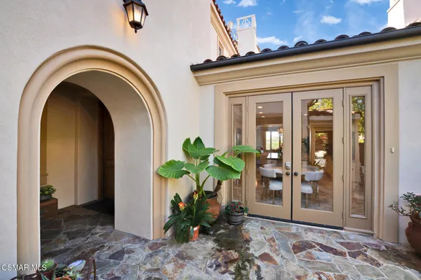 a view of a entryway door of the house