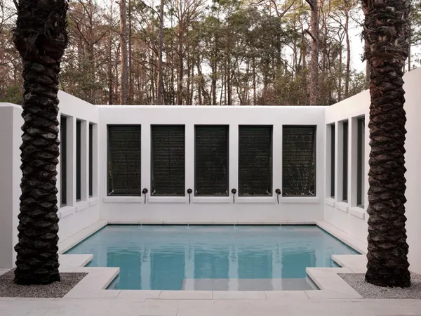a view of a building with a tree