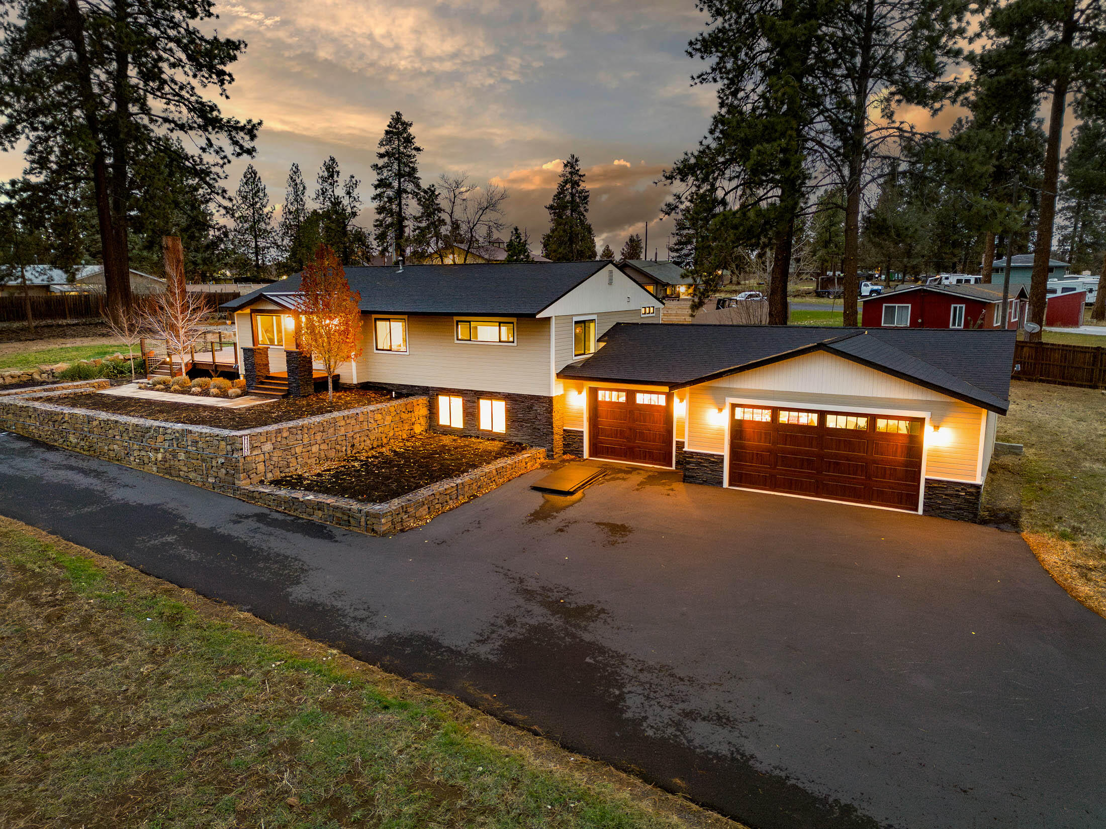 61151 Parrell Road Bend, OR 97702 - Photo 40 of 47 Twilight Aerial 3