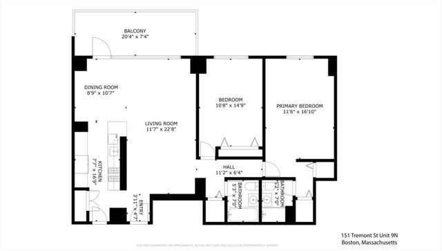 $1,180,000 | 151 Tremont Street, Unit 9N, Boston, MA 02111