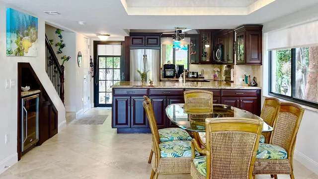 a living room with furniture and a couch