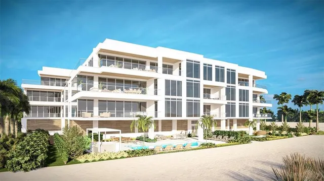 a front view of a building with street view