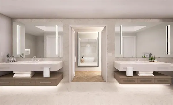 a view of bathroom with bathtub and shower