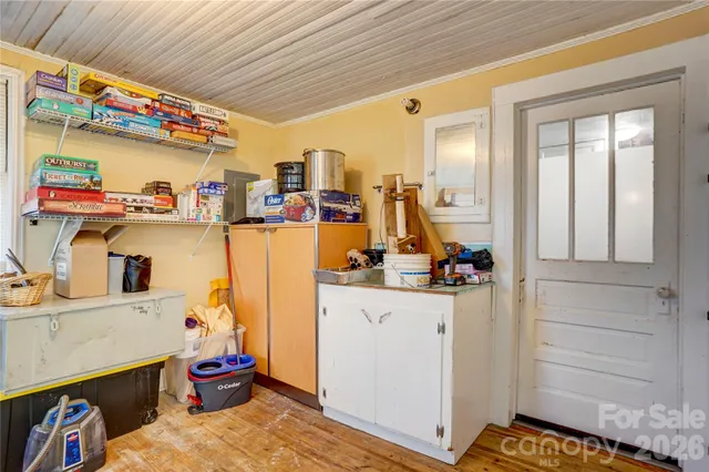 a view of storage and utility room