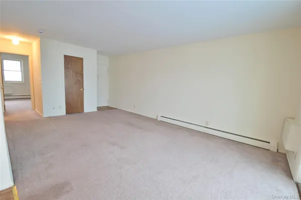 an empty room with closet
