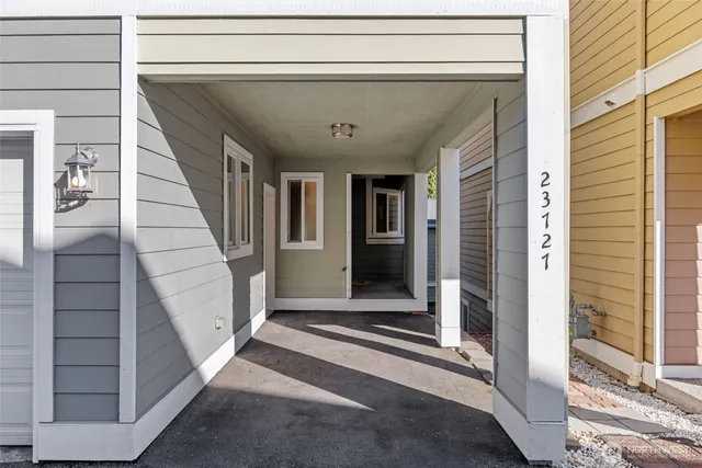 a view of a hallway with staircase