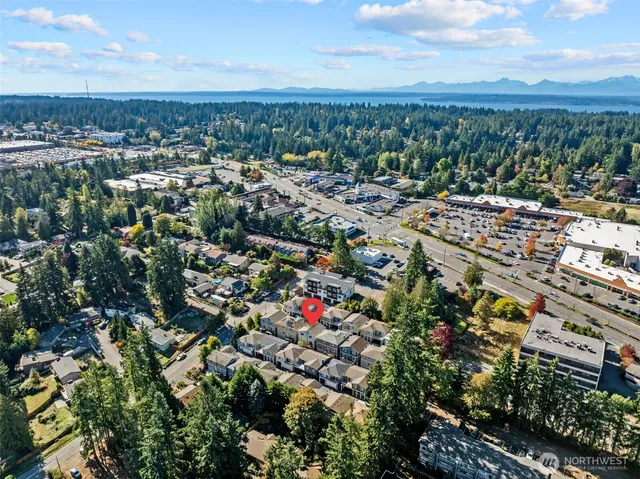 an aerial view of multiple house