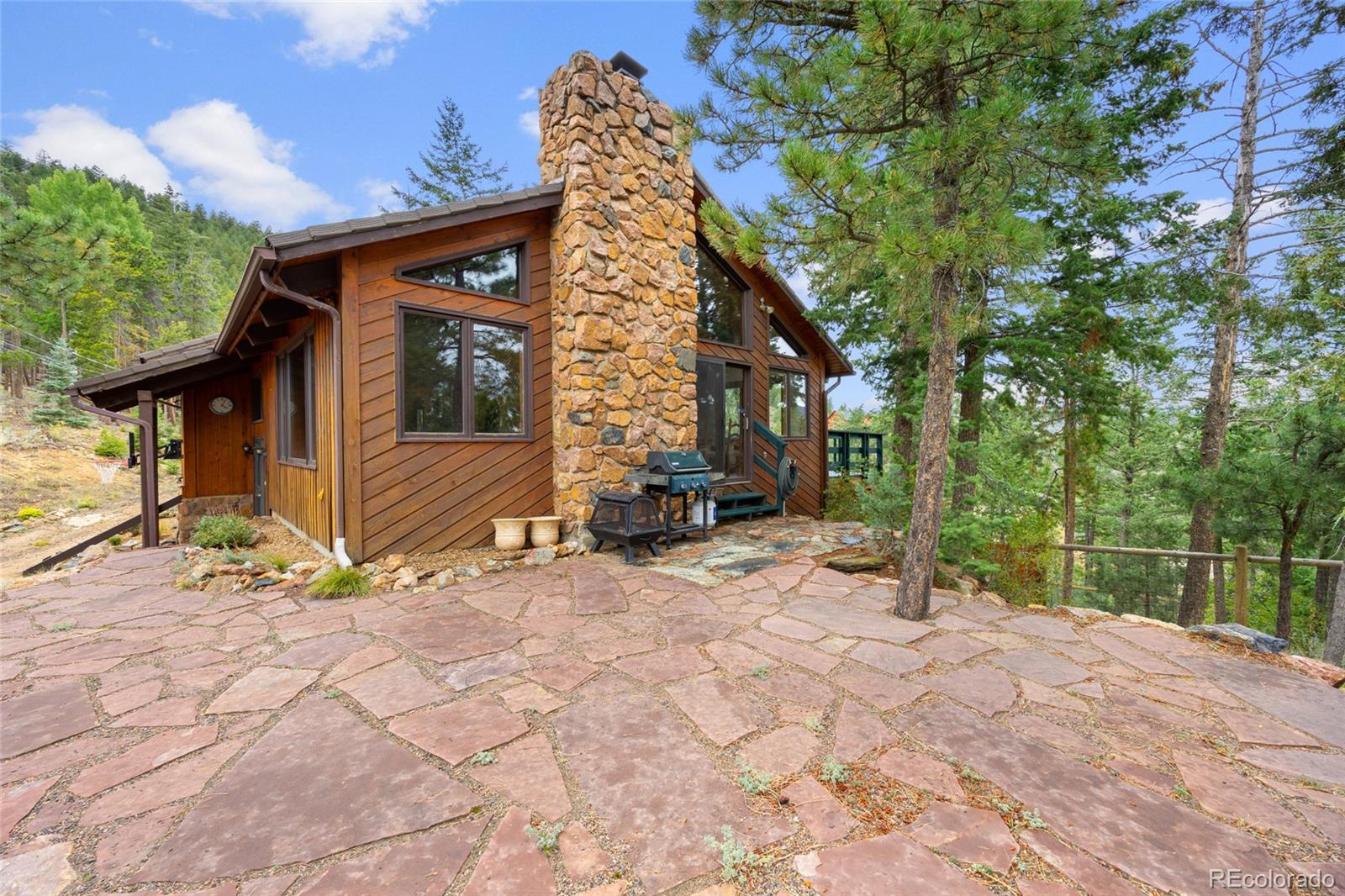730 Clear Creek Road Evergreen, CO 80439 - Photo 39 of 44 a view of a house with a yard