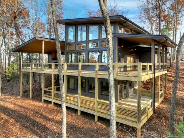 a view of a house with a porch