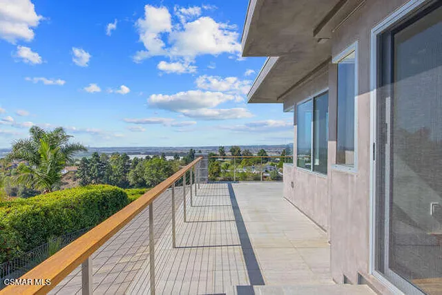 a view of a city from a terrace