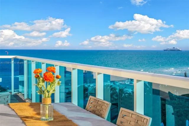 a view of a swimming pool with a garden