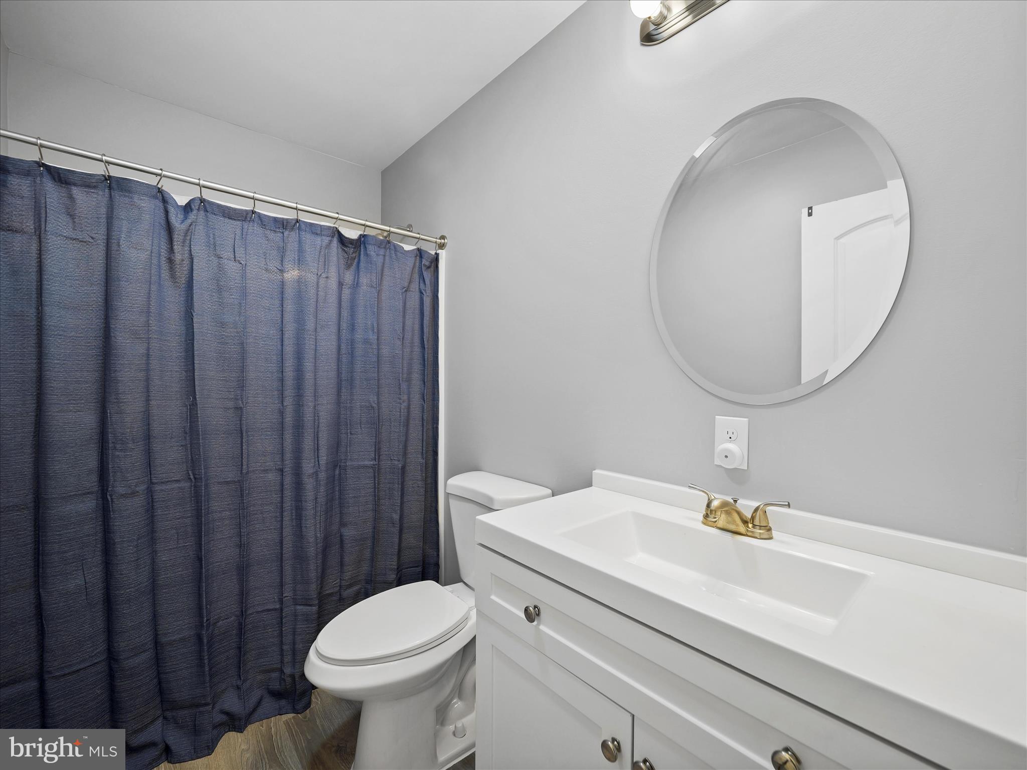 1885 Giles Mill Road Inwood, WV 25428 - Photo 17 of 40 a bathroom with a sink a toilet and a mirror