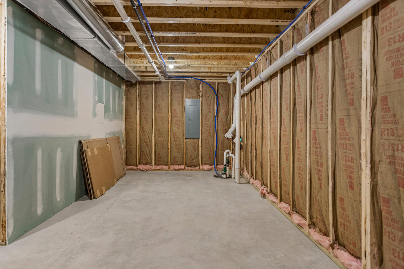 500 Prairie Meadows Drive Heyworth, IL 61745 - Photo 38 of 45 a view of an empty room with wooden walls