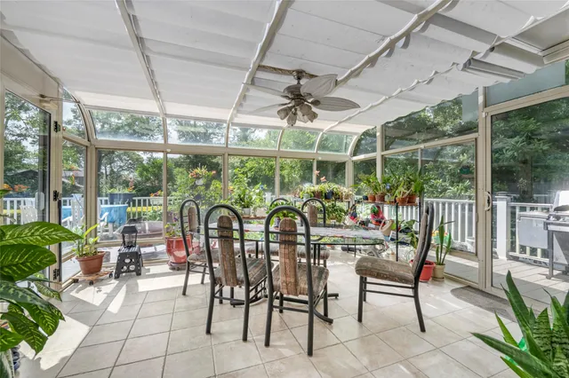 a outdoor space with furniture