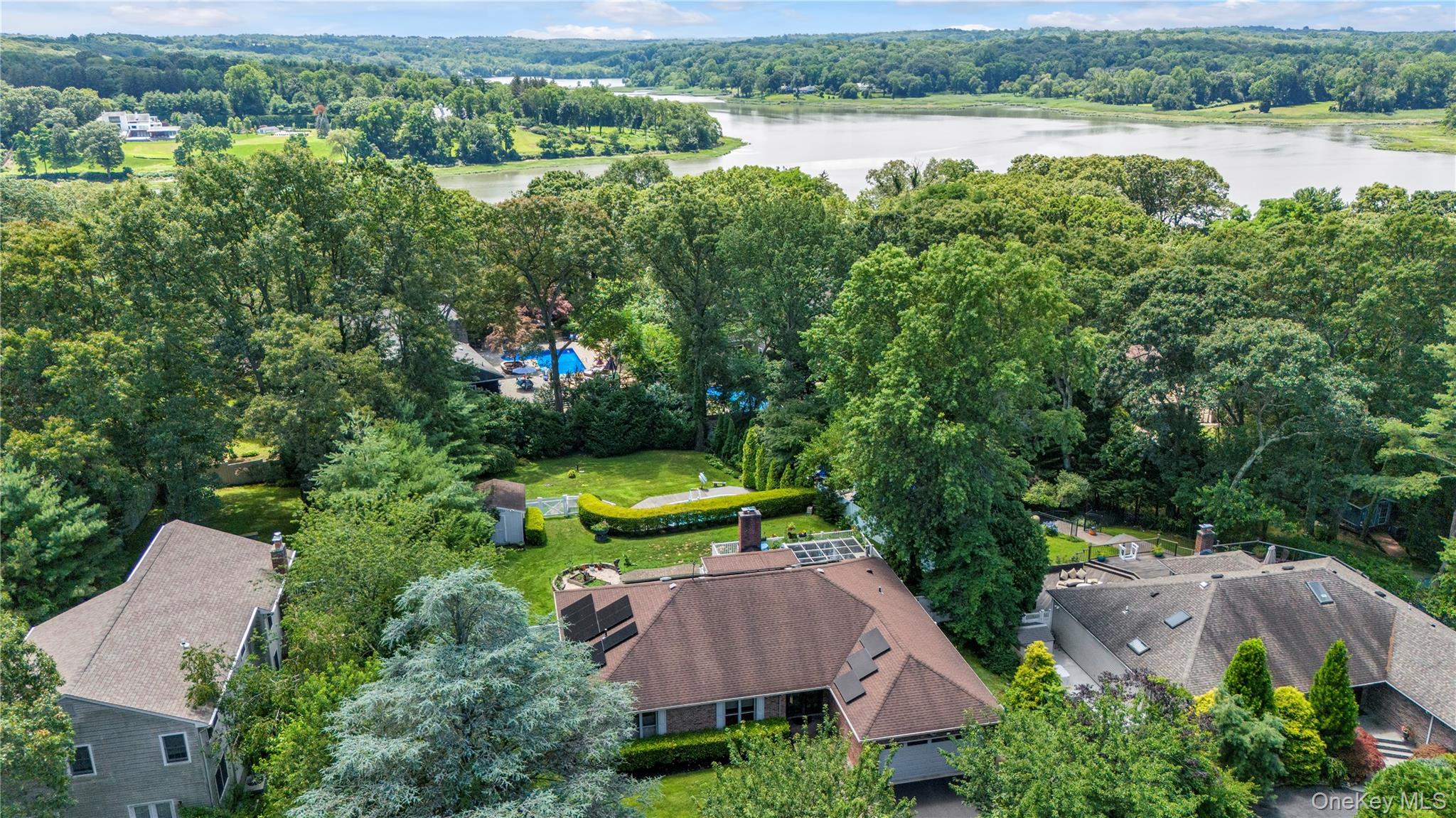 17 Melody Lane Bayville, NY 11709 - Photo 24 of 26 an aerial view of a house with garden space and lake view