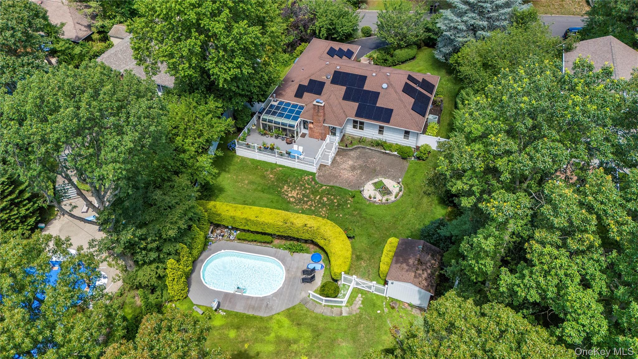 17 Melody Lane Bayville, NY 11709 - Photo 25 of 26 an aerial view of a house with garden space and street view