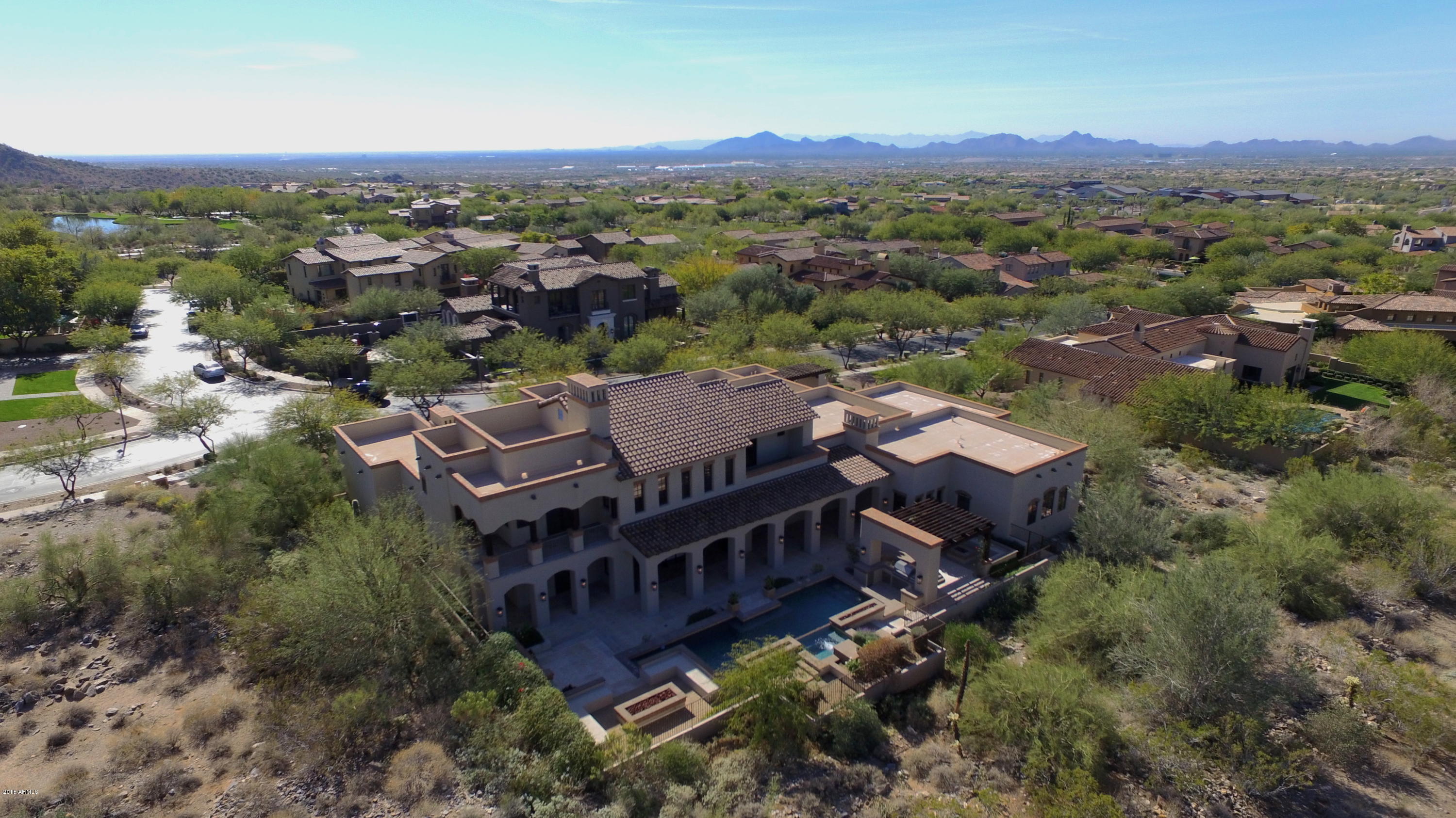 10284 East Mountain Spring Road Scottsdale, AZ 85255 - Photo 53 of 69 Rear Aerial