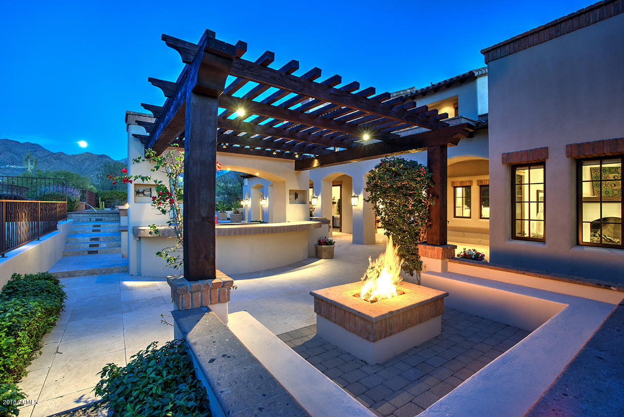 10284 East Mountain Spring Road Scottsdale, AZ 85255 - Photo 57 of 69 Fire pit Ramada