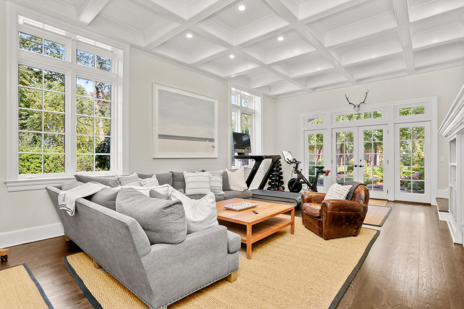 43 Contentment Island Road Darien, CT 06820 - Photo 21 of 59 a living room with furniture and large windows