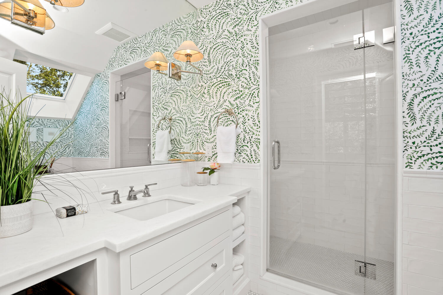 43 Contentment Island Road Darien, CT 06820 - Photo 31 of 59 a bathroom with a sink and a mirror