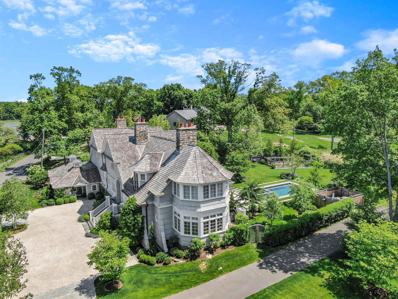43 Contentment Island Road Darien, CT 06820 - Photo 52 of 59 an aerial view of a house