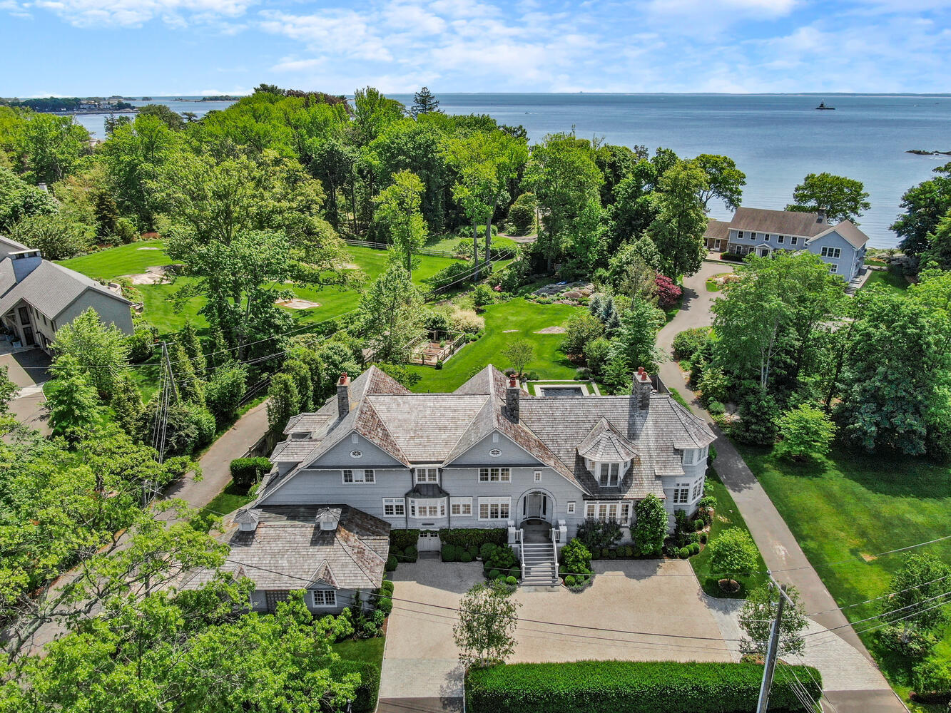 43 Contentment Island Road Darien, CT 06820 - Photo 53 of 59 an aerial view of a house