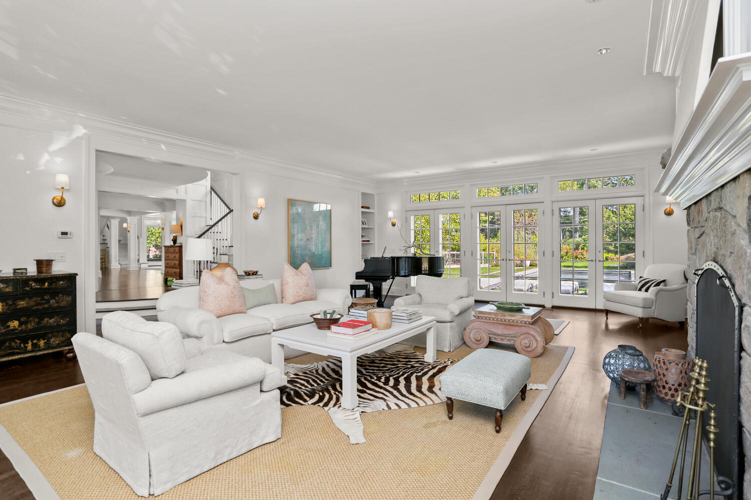 43 Contentment Island Road Darien, CT 06820 - Photo 6 of 59 a living room with furniture and a large window