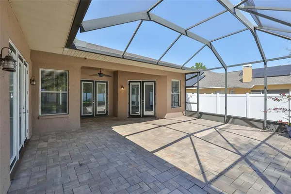 a view of a backyard of a house