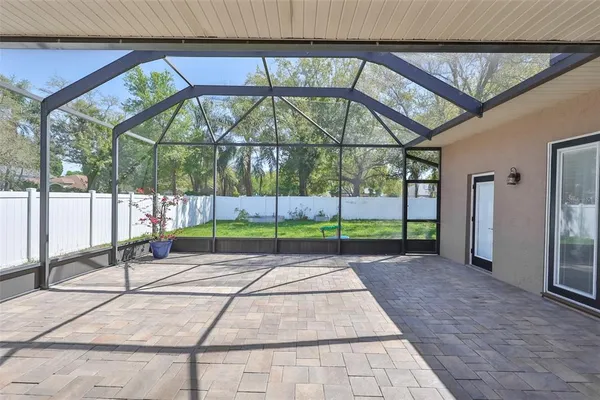a view of backyard with tree