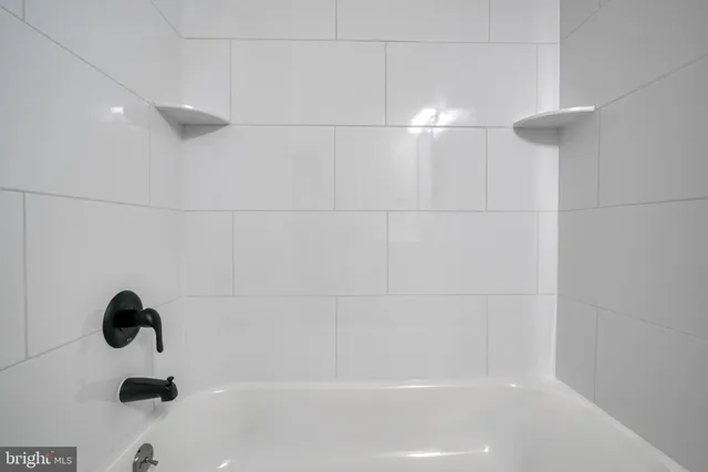 a close up of a bathtub