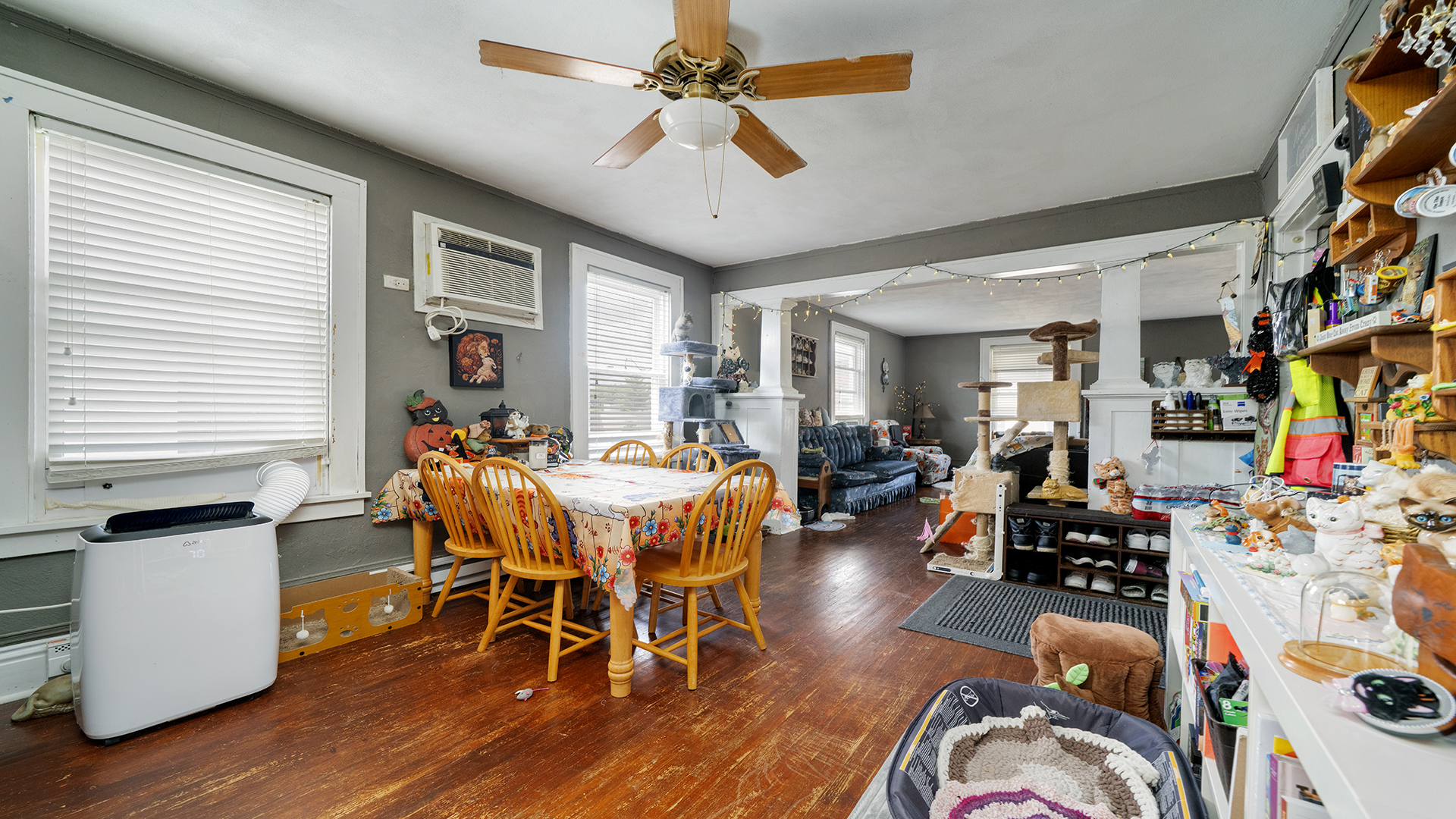 128 West 2nd Street Byron, IL 61010 - Photo 20 of 48 a view of a dining room with furniture window and wooden floor