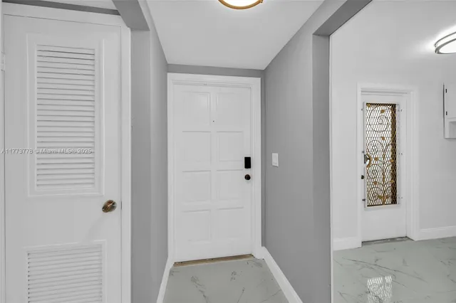 a view of a closet area